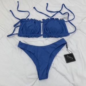 ZAFUL women’s bikini set. Blue. Size S